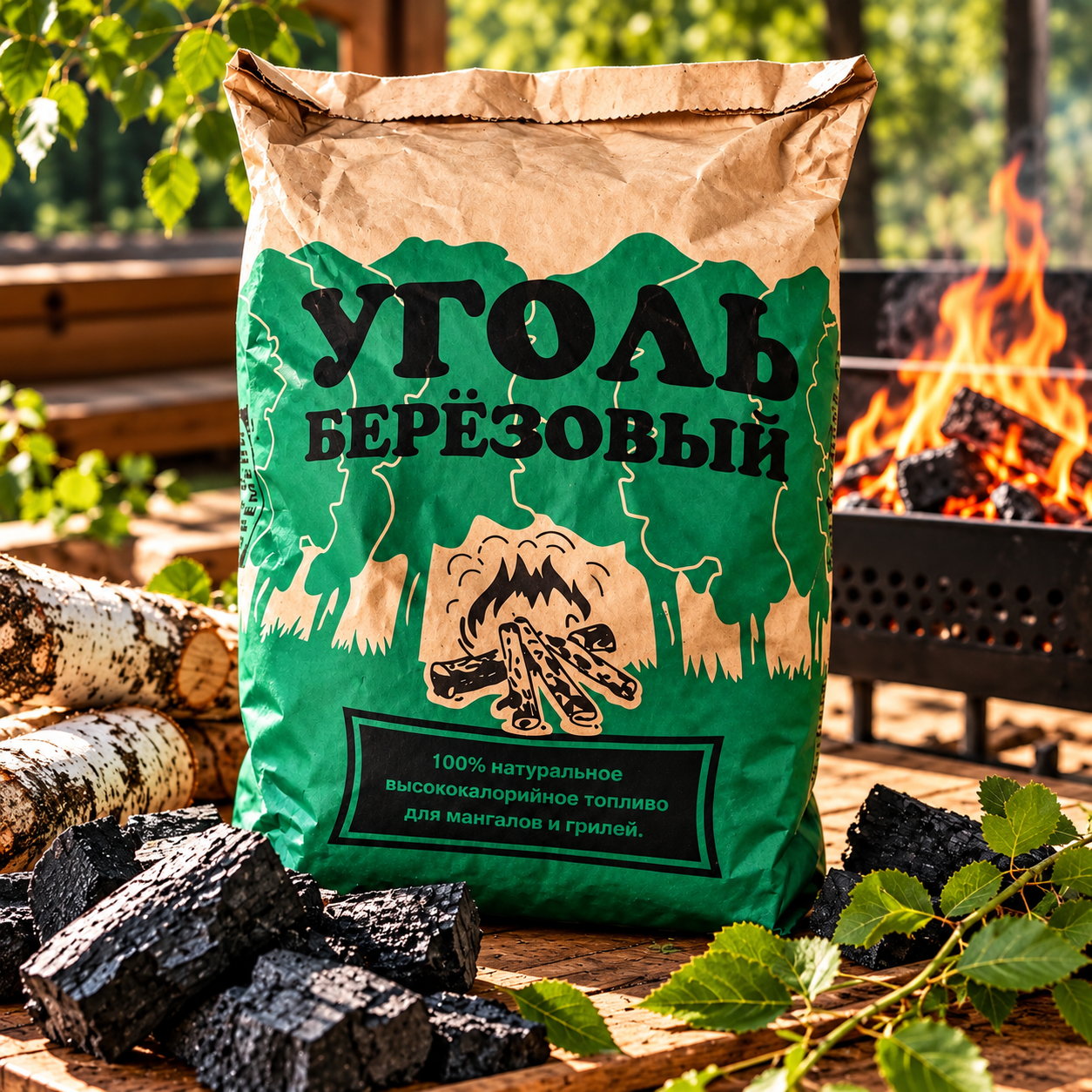 Уголь березовый 15 л.