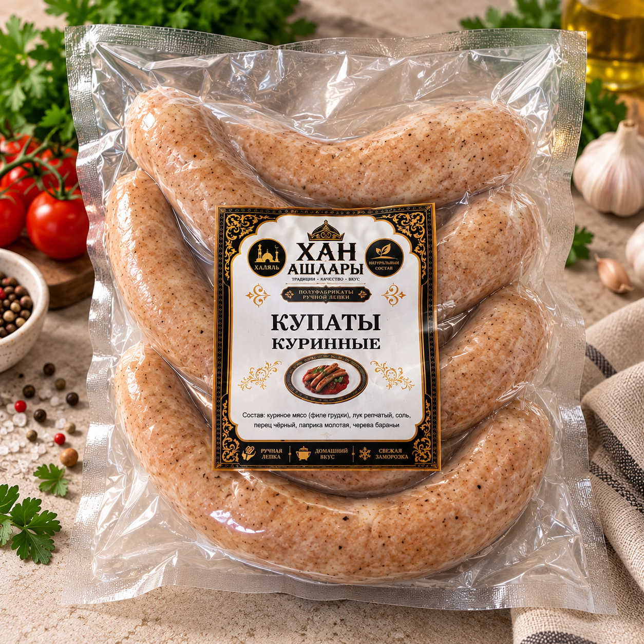 Купаты, курица , халяль