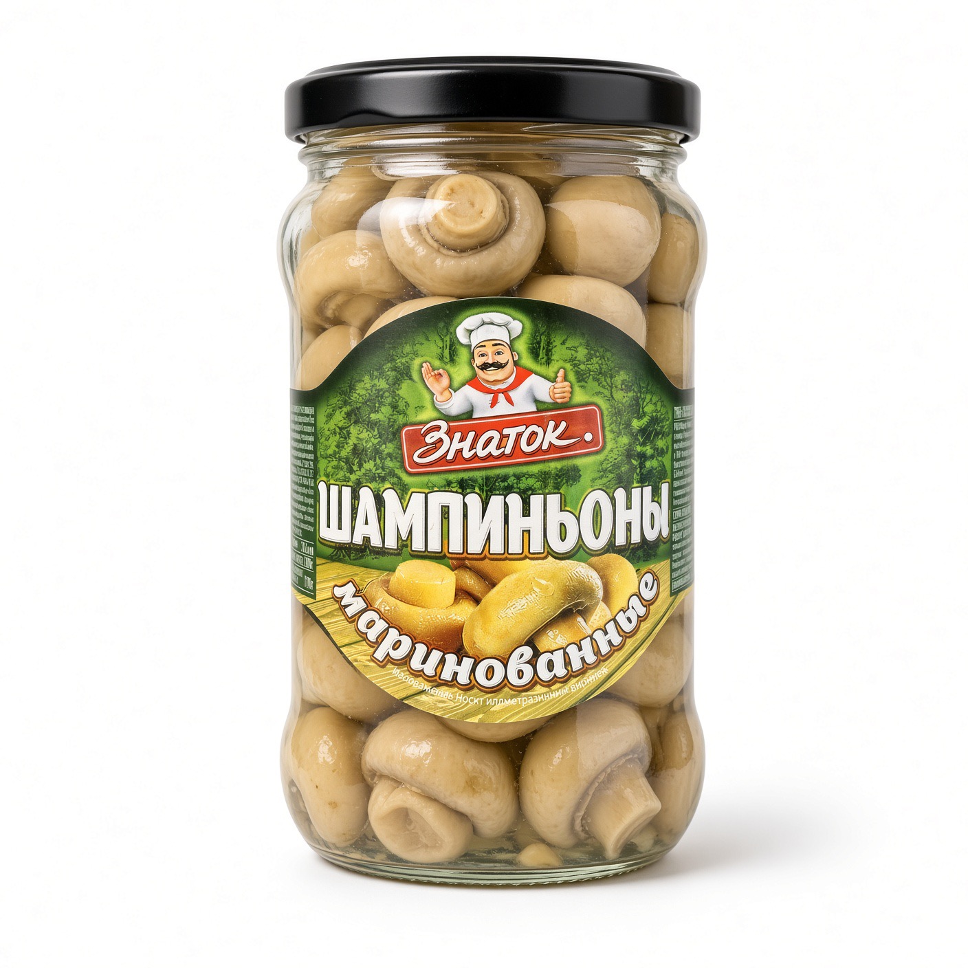 Шампиньоны маринованные, Знаток, 280 гр.