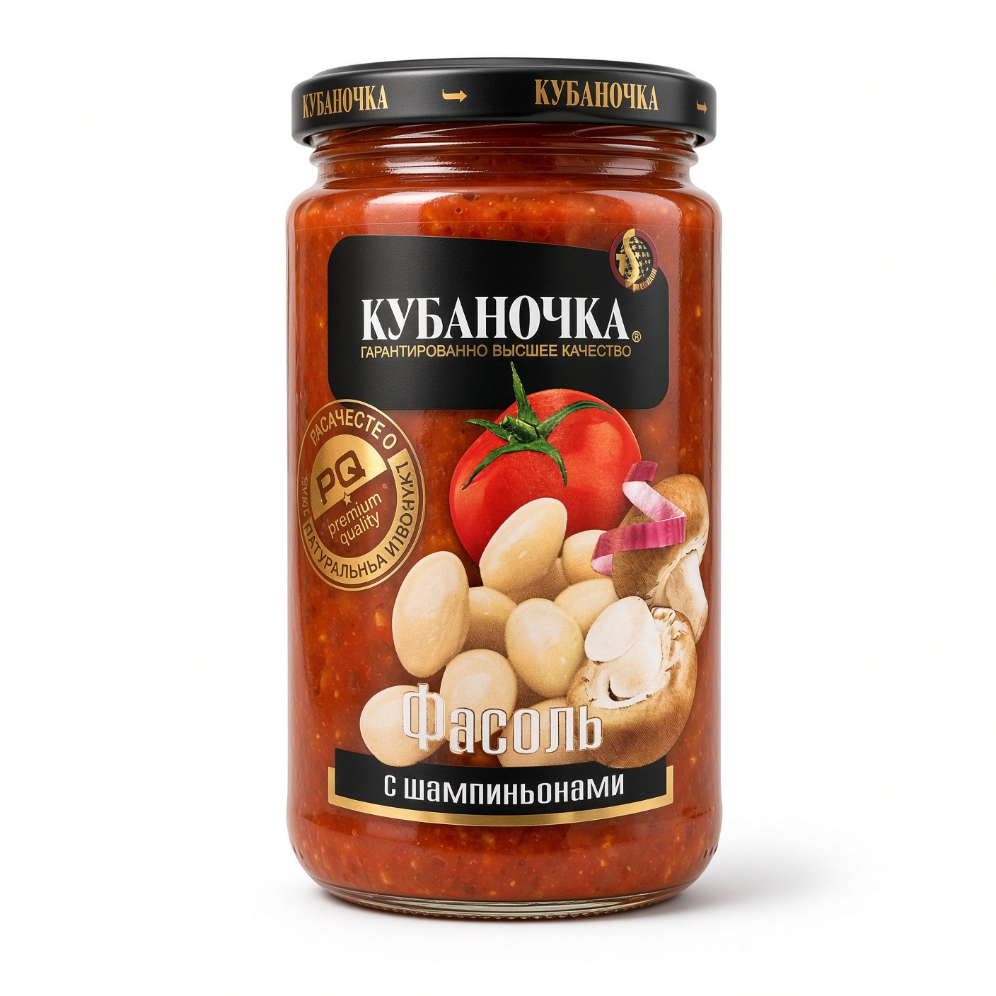 Фасоль с шампиньонами "Кубаночка" 370гр